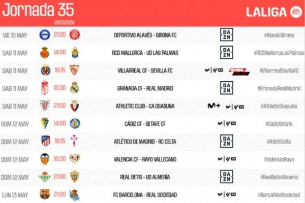 <a href=http://8809.jianzhanzj.com/tag/xijia.html target=_blank class=infotextkey><a href=https://ws-tek.com/tag/xijia.html target=_blank class=infotextkey>西甲</a></a>聯(lián)賽第35輪和第36輪比賽時間公布